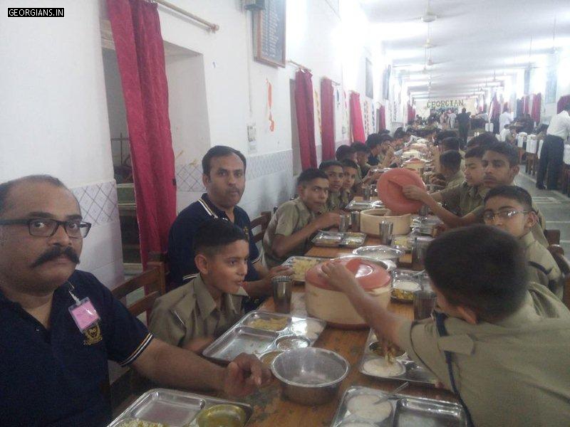Mukul Mishra, Sushil Daila with cates in Ajmer Military School Mess