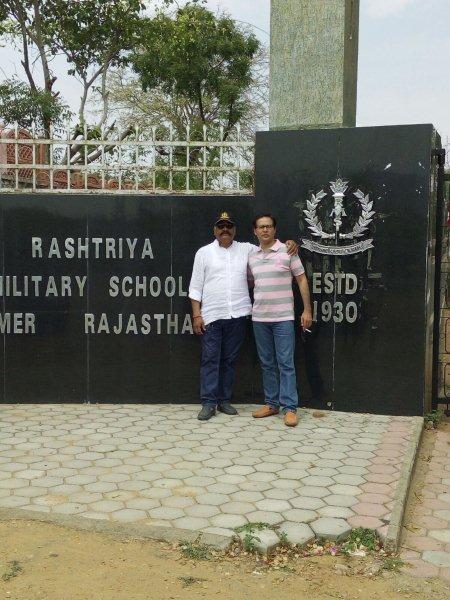 Aseem Mehra and Mukul Mishra smoking at Ajmer Military School Main Entrance Gate