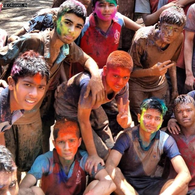 Belgaum Georgians Celebrating Holi Festival