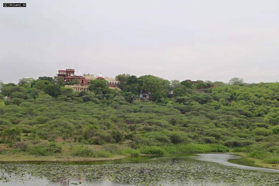 Distant view of Dholpur Military School Admin Block