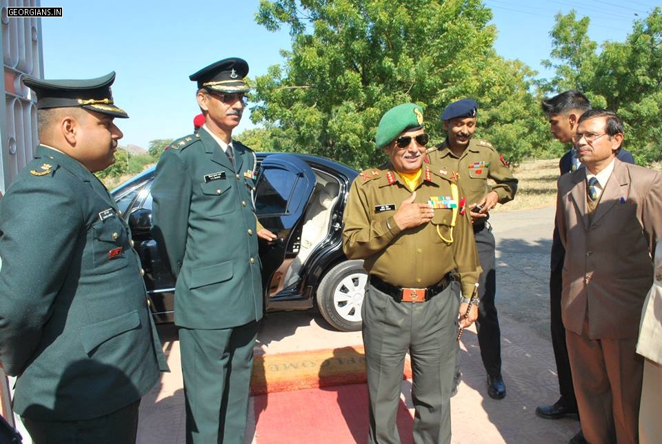 RAMS Ajmer Pricipal Colonel S K Sharma Lieutenant General Sumer Singh and Shri S K Lal Sir