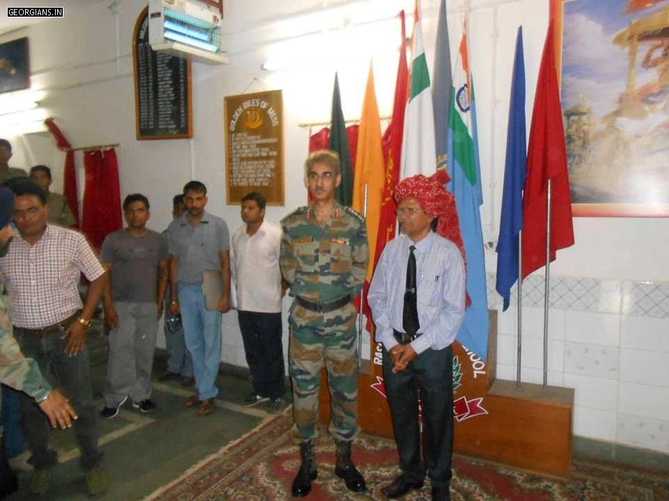 S.K. Lal Sir with School Principal Colonel Vijay Sharma
