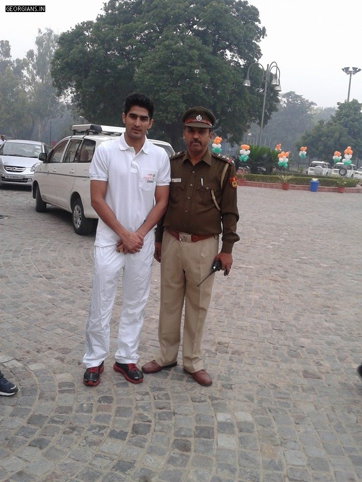 Sushil Daila with Boxer Vijender Singh