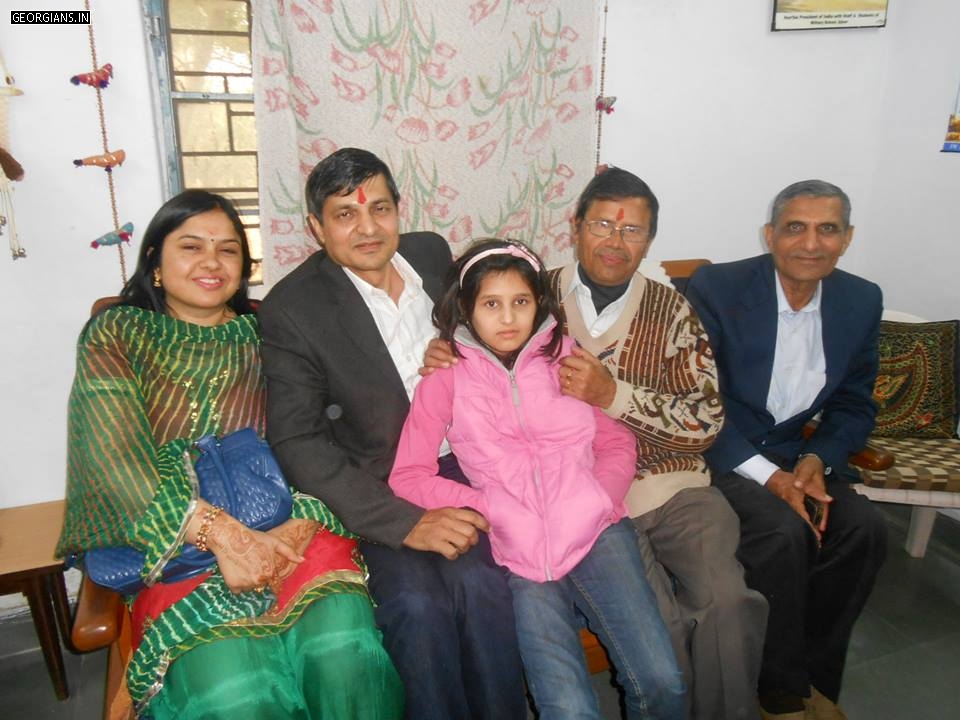 Wg Cdr Jarnail Singh & Family with S.K. Lal Sir