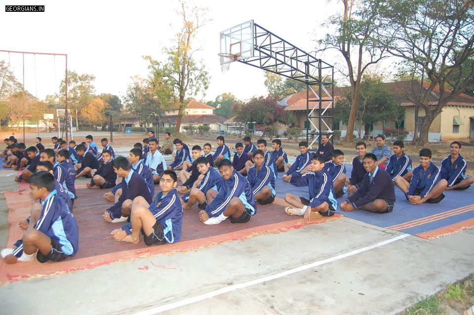 Yoga classes at Rashtriya Military School, Belgaum