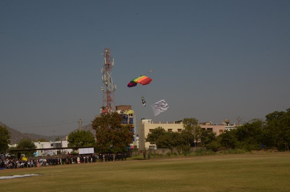 Landing at School Athletics Ground