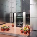 Foundation Stone at the entrance of Makeshaw Centre, Delhi Cantonment