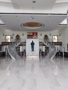 Main entrance view of Manekshaw Centre