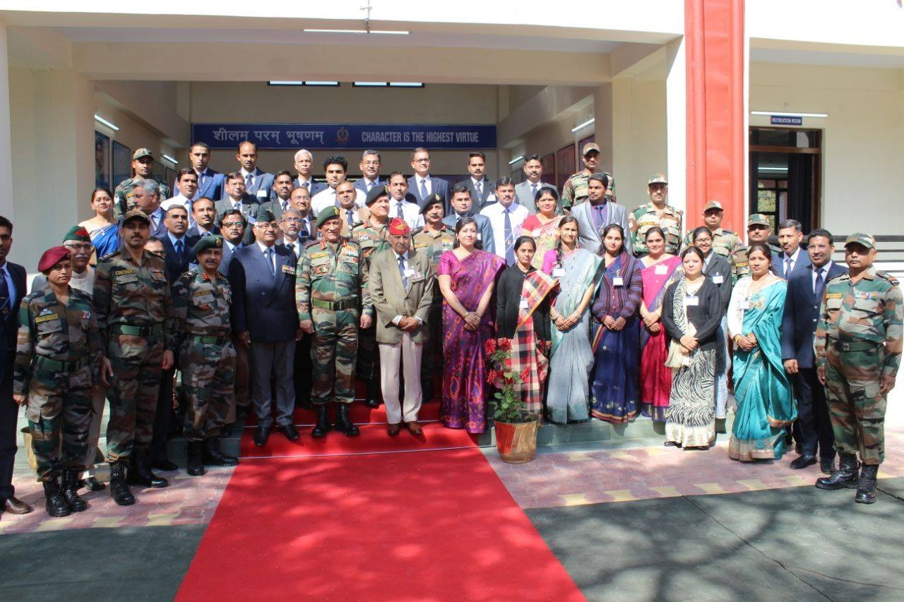 COAS with Teachers and office staff inside the new Cariappa hostel