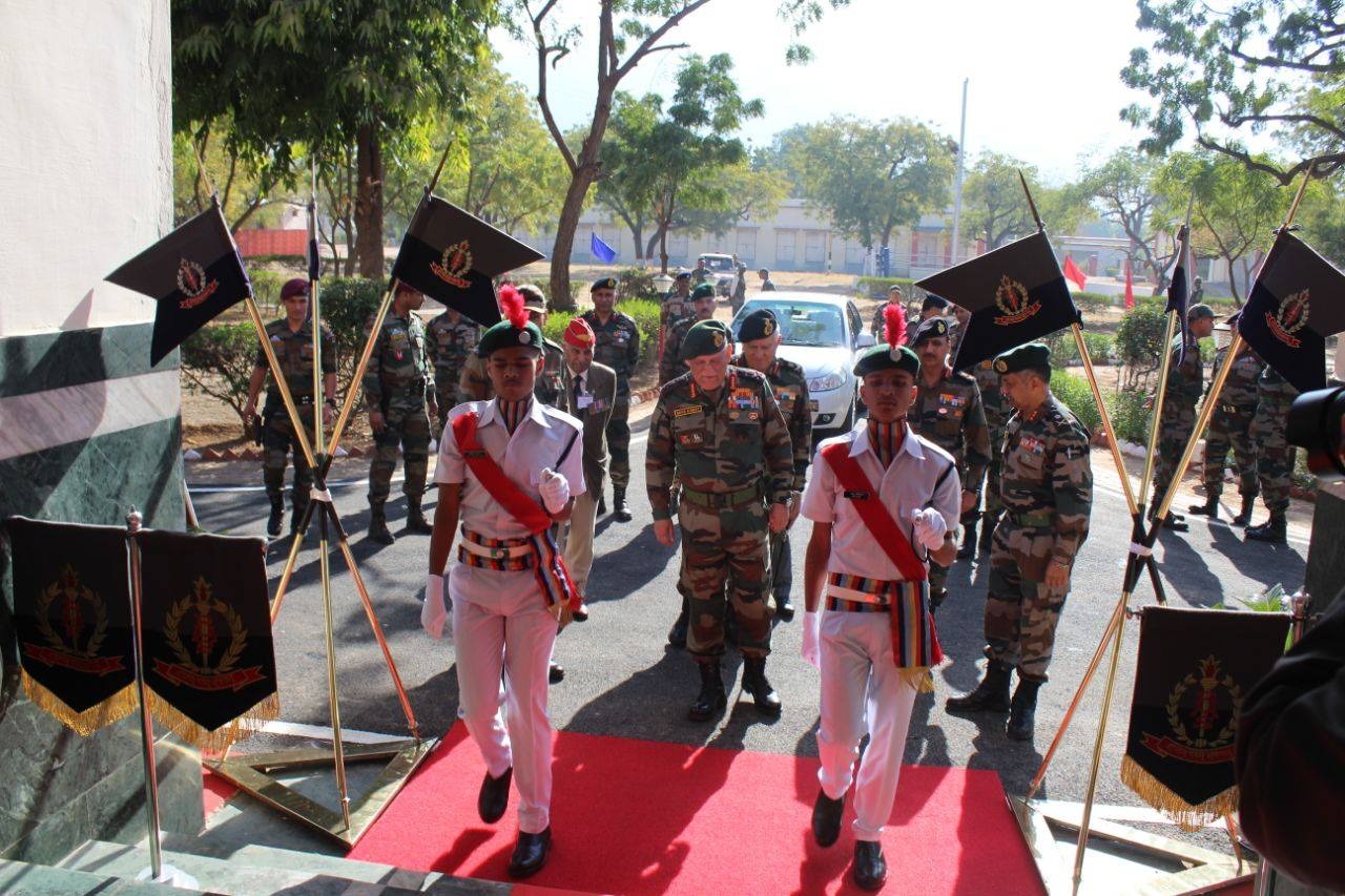 COAS at the gate of Assembly hall