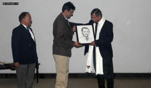 "To Sir - With Love" - Amarjeet Malik presenting S.K. Lal Sir with a sketch