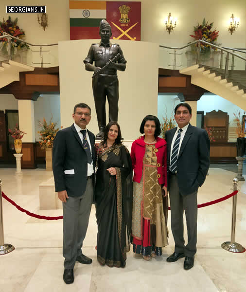 Mr. & Mrs. Vijay Aggarwal and Mr. & Mrs. Amrit Lal (Both Subhash House cadets) pose their best for the event