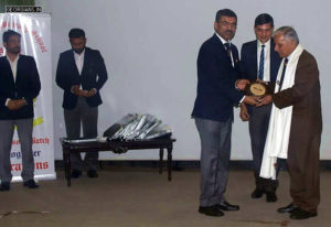 Vijay Kumar Aggarwal and Jarnail Singh Kasana felicitating Y.P Singhal Sir in Ashoka Auditorium, Manekshaw Centre, New Delhi In picture we also see Jitender Kumar Sharma and Yashpal Yadav