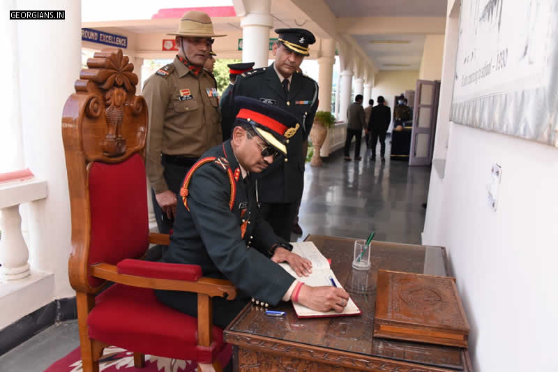 Chief Guest Maj General Gupta GOC 18 Infantry Division Ajmer Military School alumni make presence in visitors diary