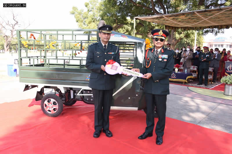 Piyush Gupta Gifted e-rickshaw to Ajmer Military School administration
