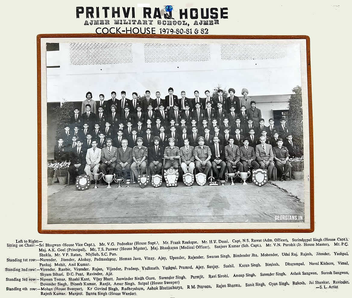 RMS Ajmer - Prithviraj House -1979-82 Group Photograph