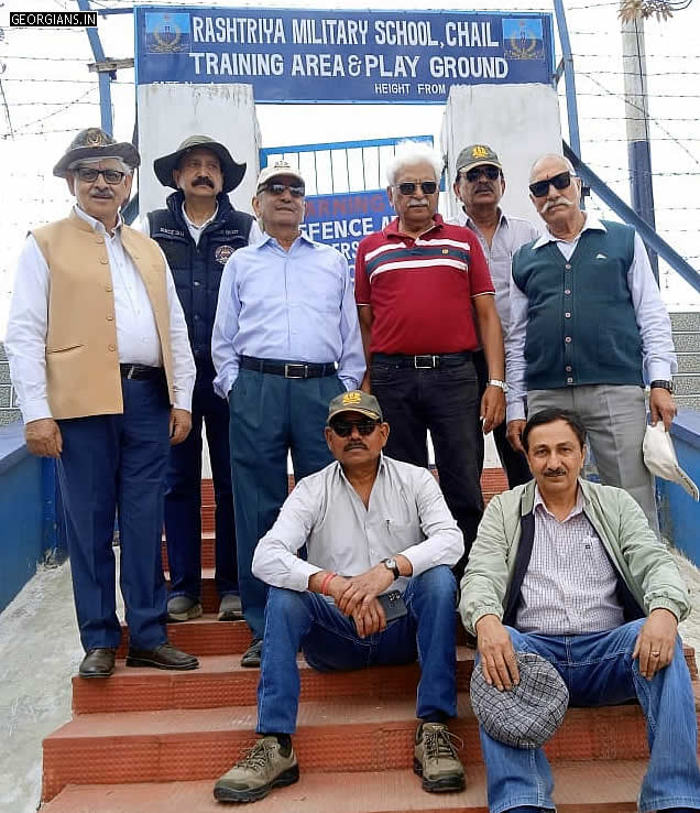 Sudhir Nagpal with Vijay Kumar Kachroo, Vipin Pubby, Raju Sumbria, Shyam Fandan and Vijay Pal Sharma during Georgians AGM on 15th April, 2023 at RMS Chail