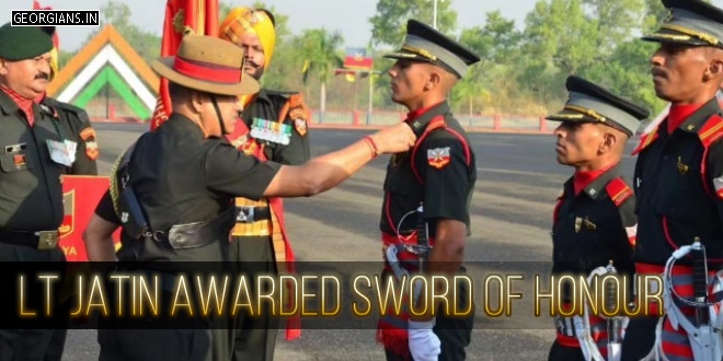 RMS Chail alumnus Lt Jatin awarded Sword of Honour
