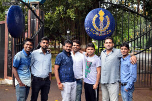 Ashok Dhaka, Shera Georgian, Kailash Choudhary, Lakhan Singh, Jule Singh Georgian and Jat Pankaj at RMS Belgaum School Gate