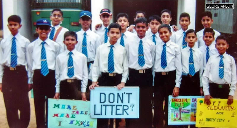 Rashtriya Military School Bangalore celebrating Public Awareness Day with Banners and Posters