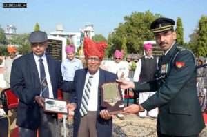 Honour to father of Georgian Martyr Lt Mukul Yadav