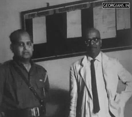 RMS Belgaum Administrative Officer Major R P Asthana with Principal Shri R S Mani - Year 1967