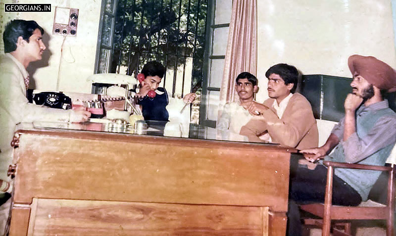 Satender Kumar Singh (1000), Jayesh Badola (1192), Pradeep Malik (927), Rampal Singh Gurjar (930) and Birinder Aulakh (891) acting as School Faculty on Teachers Day 1985 at Ajmer Military School, Ajmer