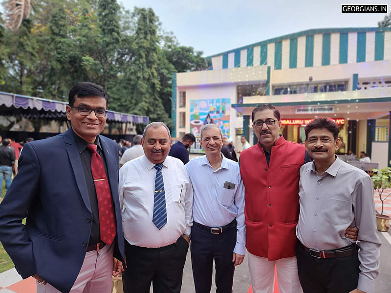 Sudhish Andavan and Prabhat Sharma with new Georgian Association Bangalore President Anil Sehrawat