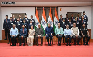 Vice-President Jagdeep Dhankhar interacted with the students of Rashtriya Military School, Dholpur at Parliament House, New Delhi