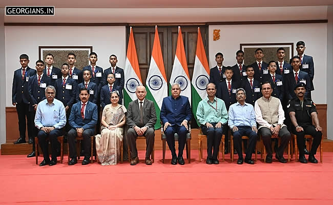 Vice-President Jagdeep Dhankhar interacted with the students of Rashtriya Military School, Dholpur at Parliament House, New Delhi