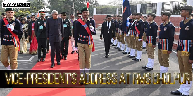 Vice-President Address at RMSD: Text of Vice-President's Address at Dholpur Military School