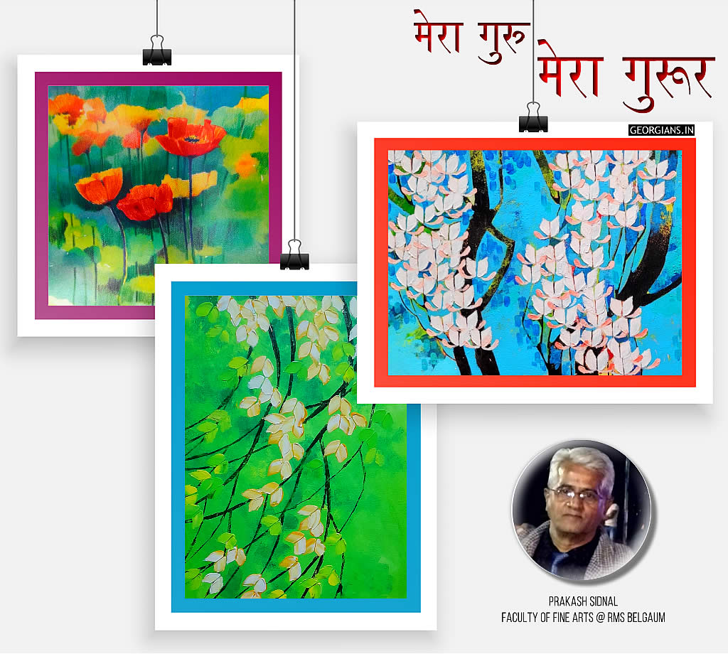 Prakash Sidnal Faculty of Fine Arts at RMS Belgaum
