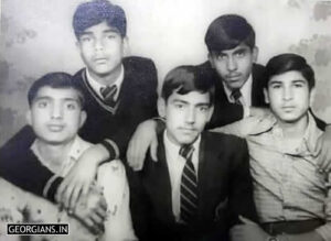 Surinder Malik, Sanjay Kahol, Rajan Mankotia, Lal Singh & Hardev Singh at Chail Bazaar in 1980