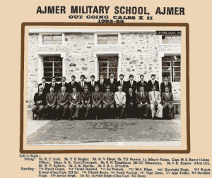 Ajmer Military School, Ajmer Out Going 12th Class 1982-83