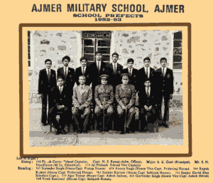 Ajmer Military School, Ajmer School Prefects 1982 83
