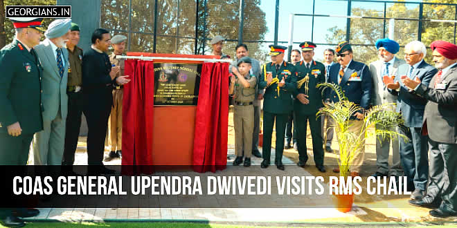 COAS General Upendra Dwivedi visits RMS Chail to commemorate its centenary