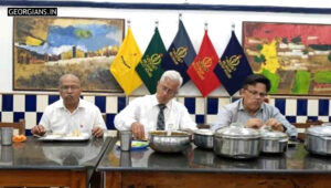 Mr Khapre, Prakash Sidnal and Mr Anil Khem at RMS Belgaum Mess