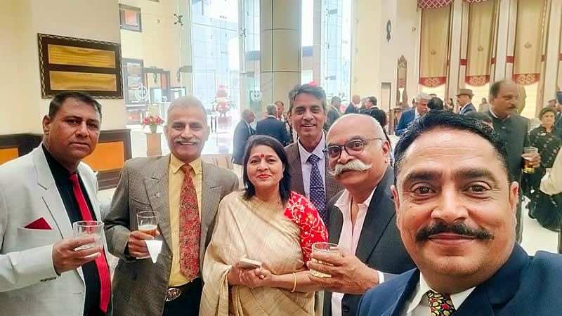 Yudhvir, Mr & Mrs Chander Shekhar, Amarjeet Malik, Mukul, Kuldeep Poonia and Sanjiv Katiyar at 2025 Gathering